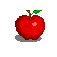 an apple with a sparkle