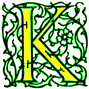 Illuminated letter K